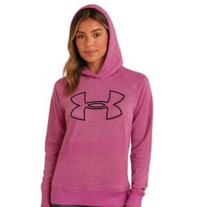 Under Armour Cold Gear Hoodie Embroidered Logo in Pink EUC Size XS
